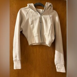 lululemon athletica Cropped Zip-Up Hoodie in Light Cream
